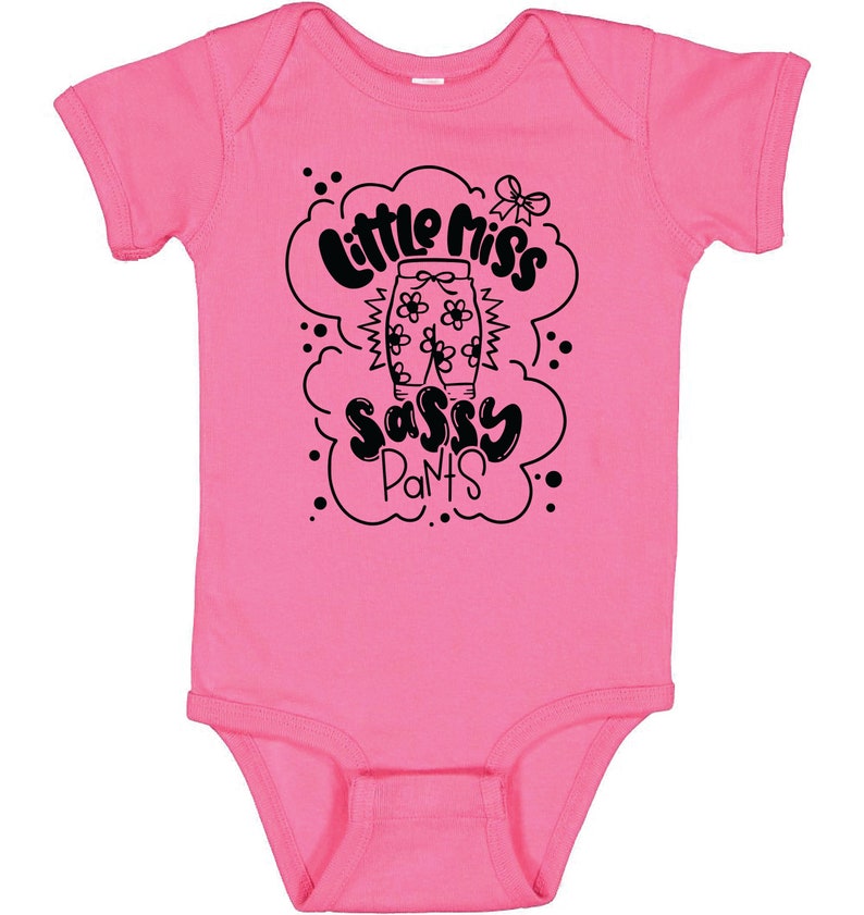 Little Miss Sassy Pants Onesie multiple colors 0-24mo