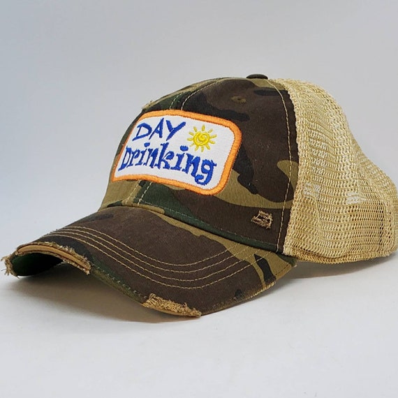 Day Drinking Hat Distressed Camo 