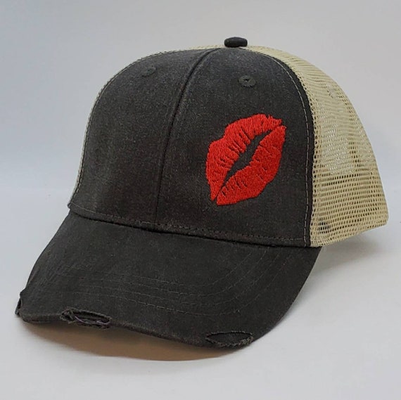 Lips custom hat womens hat trucker hat cap hat lip lips Etsy