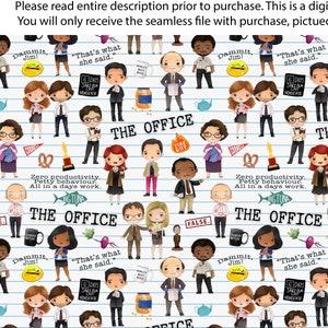 The Office, Dunder Mifflin, Comedy, Funny Digital, Seamless, Ready-to-Print, Wallpaper, JPG