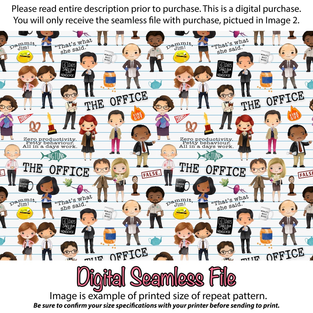 The Office, Dunder Mifflin, Comedy, Funny Digital, Seamless, Ready-to ...