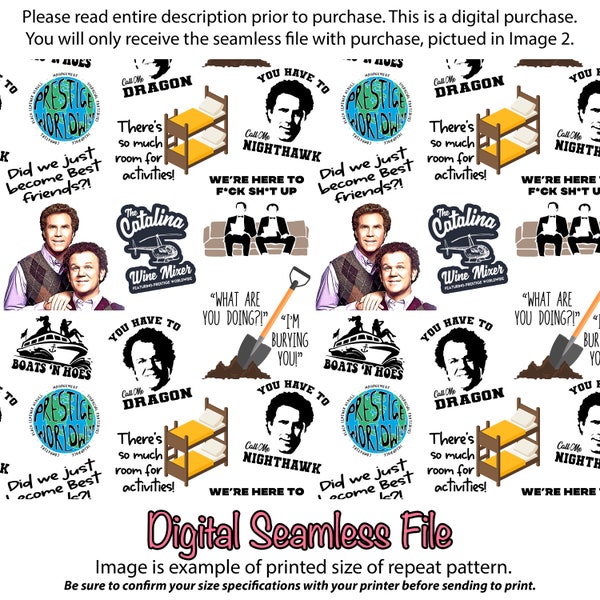 Step Brothers, Comedy, Funny Digital, Seamless, Ready-to-Print, Wallpaper, JPG