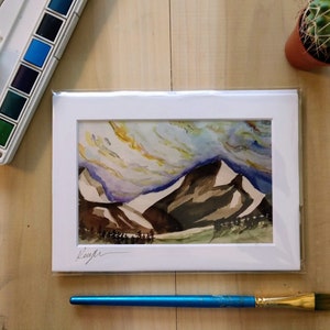 Watercolor Mountain Art Print, Vermont Mountain Watercolor Print, Watercolor Art Print, Mountain Home Decor, Nature Inspired Home Decor