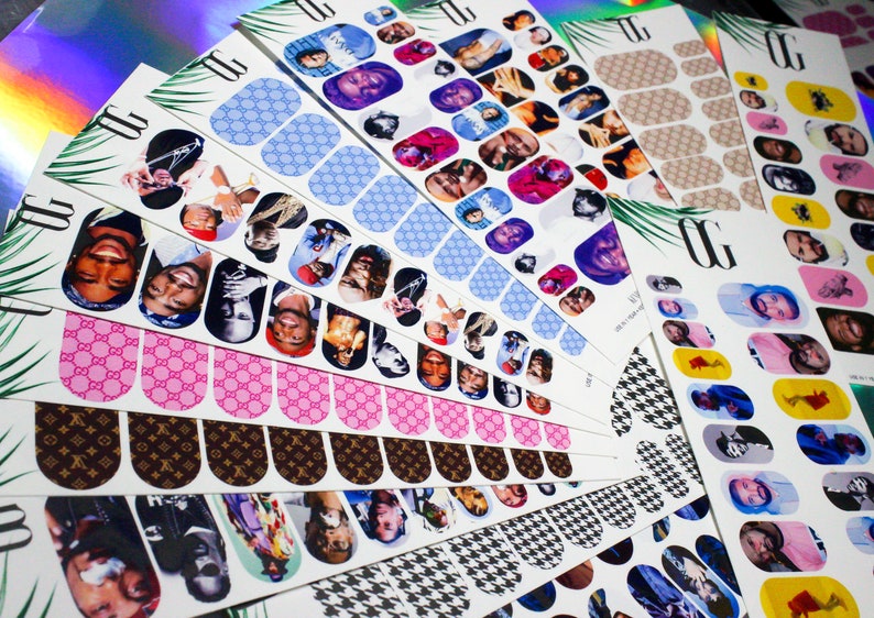 Paradise Nail Decals Tropical Palm Trees Nail Art Nail Etsy