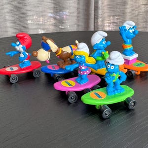 90s Smurfs Surfing Figurines for Hardees