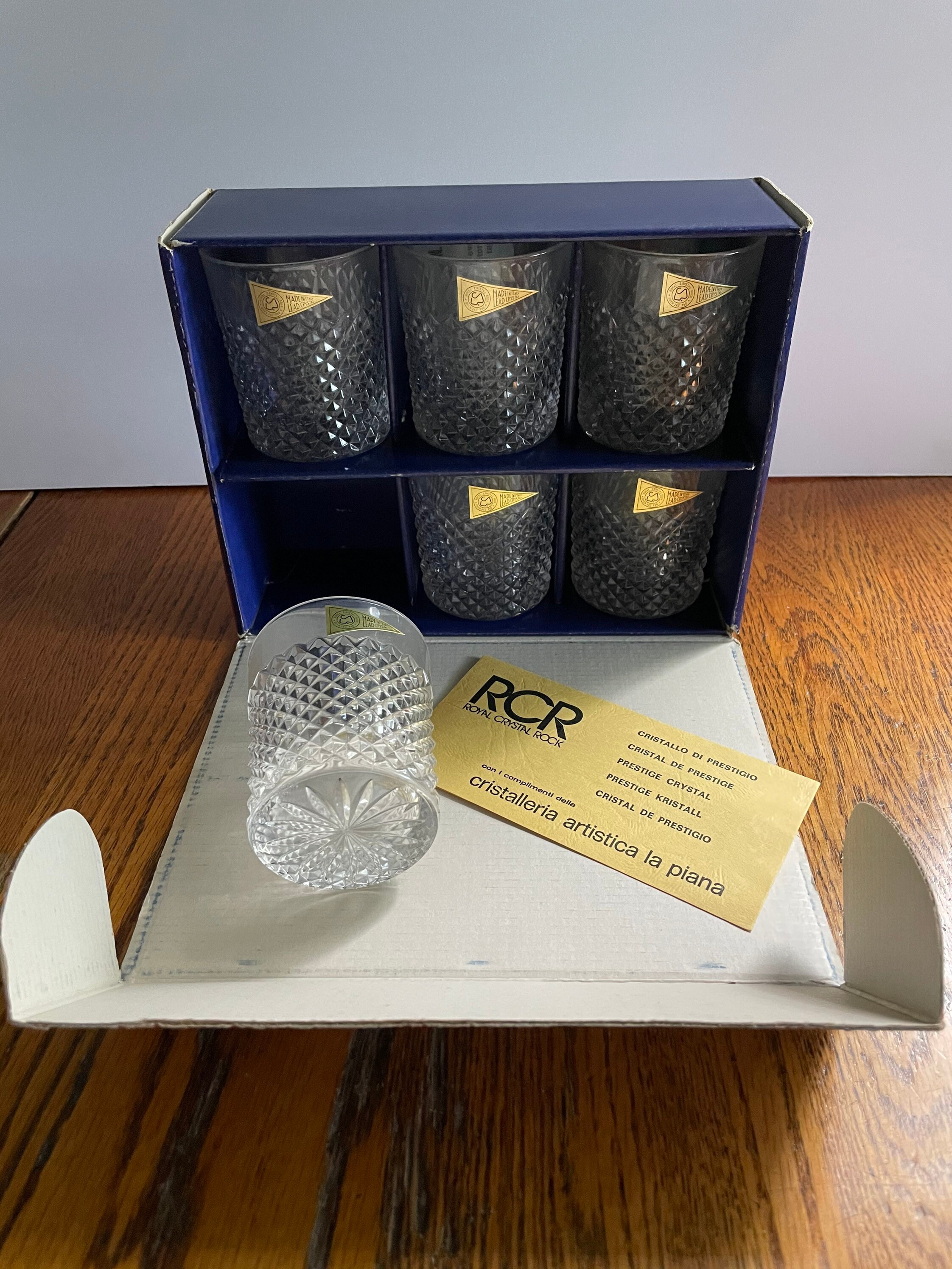 Royal Crystal Rock Italian Lead Crystal Rocks Glasses Set of Etsy