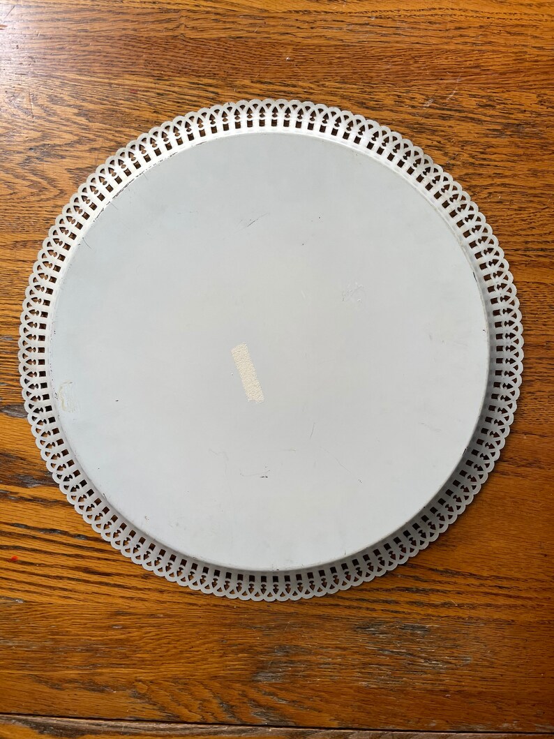 Hollywood Regency Tray Social Supper Floral Serving Tray