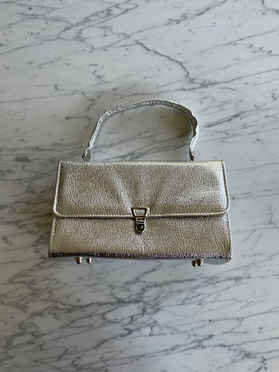 Mod Silver Lame Handbag