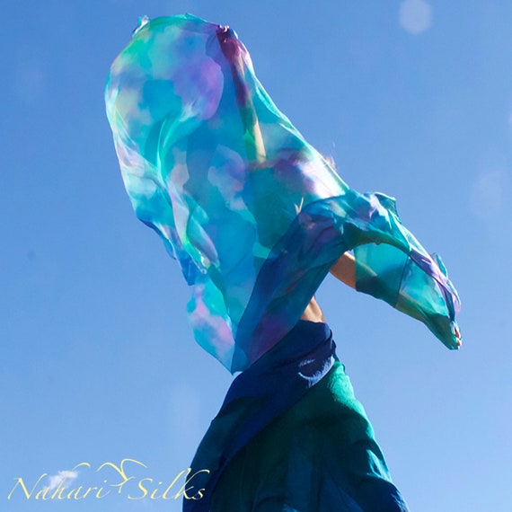 Nahari Silks Womens 100% Silk Dance Scarves Veils Shawls Wraps | Etsy