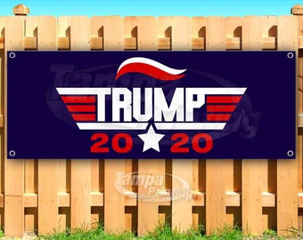 Advertising Trump Pence 2020 13 oz Heavy Duty Vinyl Banner Sign with Metal Grommets Flag, Many Sizes Available Store New