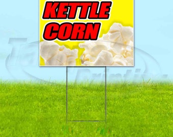 Store Fresh Kettle Corn 13 oz Heavy Duty Vinyl Banner Sign with Metal Grommets Advertising Flag, New Many Sizes Available