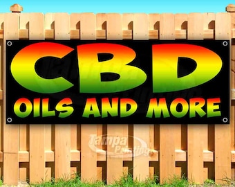 Many Sizes Available New Store CBD Dispensary 13 oz Heavy Duty Vinyl Banner Sign with Metal Grommets Flag, Advertising