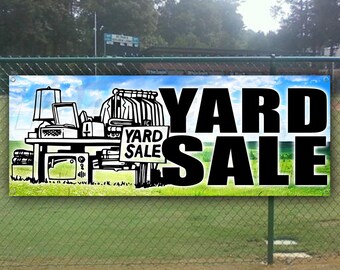 8x8 CGSignLab Classic Gold Heavy-Duty Outdoor Vinyl Banner Yard Sale