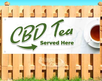 New CBD The Natural Alternative 13 oz Heavy Duty Vinyl Banner Sign with Metal Grommets Advertising Many Sizes Available Store Flag,