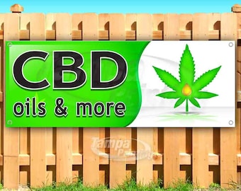 New CBD The Natural Alternative 13 oz Heavy Duty Vinyl Banner Sign with Metal Grommets Advertising Many Sizes Available Store Flag,