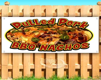 BBQ Smoked Mullet 13 oz Heavy Duty Vinyl Banner Sign with Metal Grommets New Many Sizes Available Flag, Advertising Store