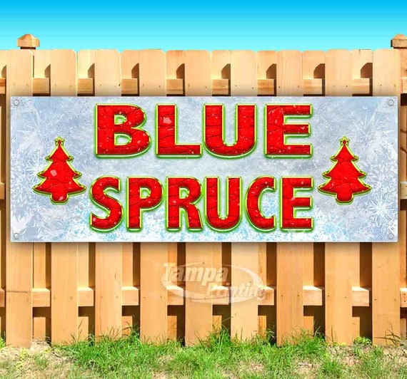 Non-Fabric White Spruce 13 oz Banner Heavy-Duty Vinyl Single-Sided with Metal Grommets Non-Fabric White Spruce 13 oz Banner Heavy-Duty Vinyl Single-Sided with Metal Grommets