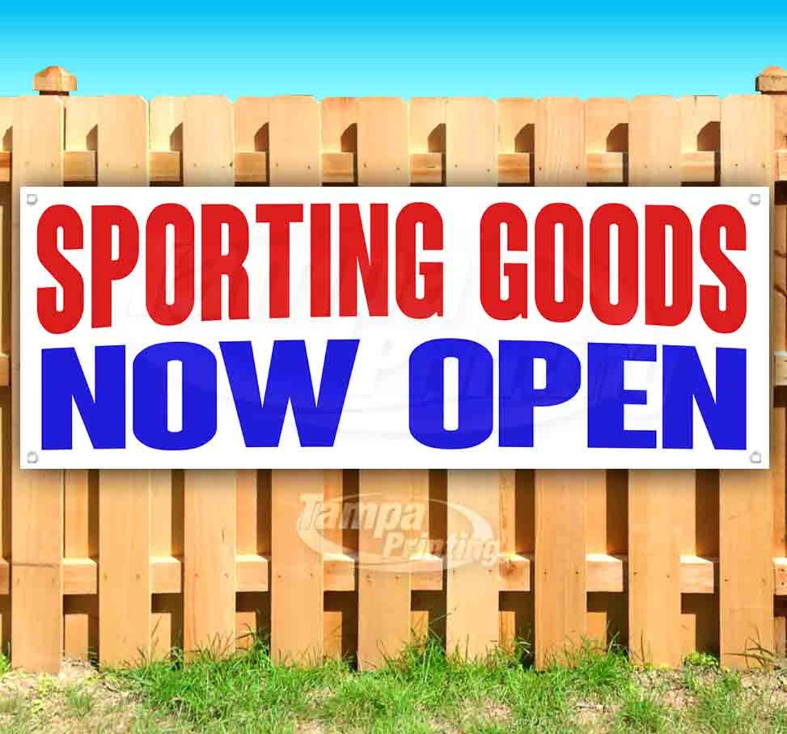 Sporting Goods Now Open 13 Oz Heavy Duty Vinyl Banner Sign Etsy