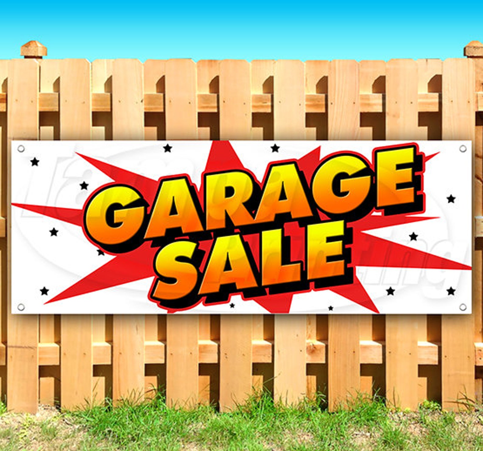 GARAGE SALE 13 oz heavy duty vinyl banner sign with metal Etsy