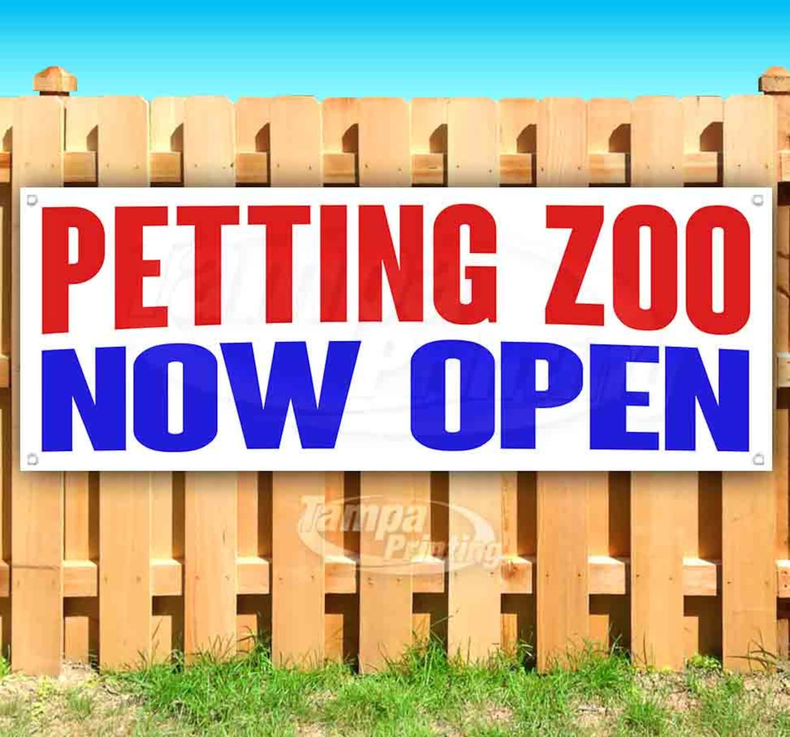 Petting Zoo Now Open 13 Oz Heavy Duty Vinyl Banner Sign With Etsy