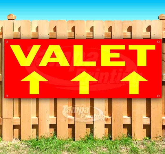 Valet 13 oz Banner Heavy-Duty Vinyl Single-Sided with Metal Grommets Non-Fabric Valet 13 oz Banner Heavy-Duty Vinyl Single-Sided with Metal Grommets Non-Fabric