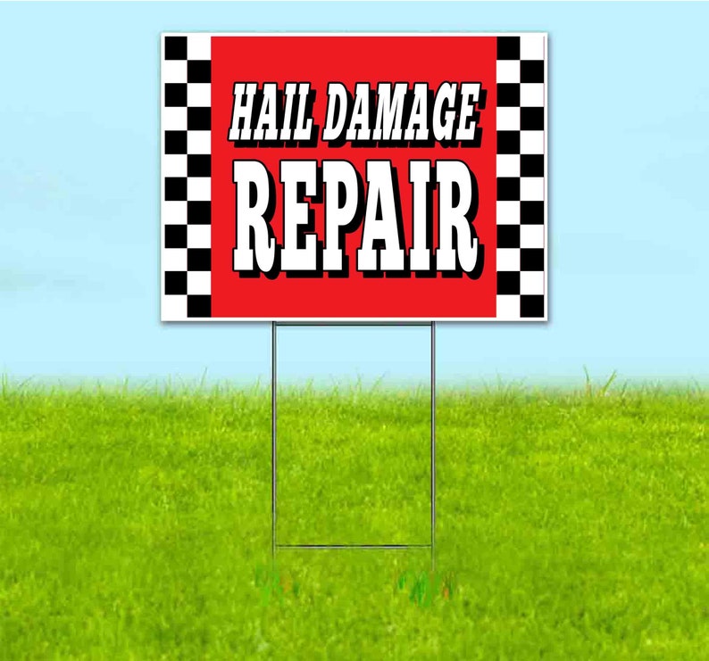 Heavy-Duty Vinyl Single-Sided with Metal Grommets Hail Damage Repair 13 oz Banner Non-Fabric Heavy-Duty Vinyl Single-Sided with Metal Grommets Hail Damage Repair 13 oz Banner Non-Fabric