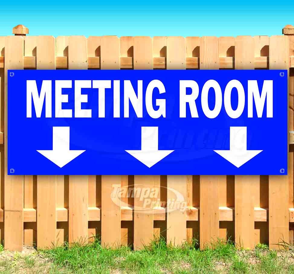 Meeting Room 13 oz Heavy Duty Vinyl Banner Sign with Metal Grommets Flag, New Store Many Sizes Available Advertising Meeting Room 13 oz Heavy Duty Vinyl Banner Sign with Metal Grommets Flag, New Store Many Sizes Available Advertising