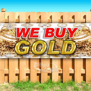 BUY SELL PAWN GOLD DIAMONDS COINS Advertising Vinyl Banner Flag Sign Many Sizes 
