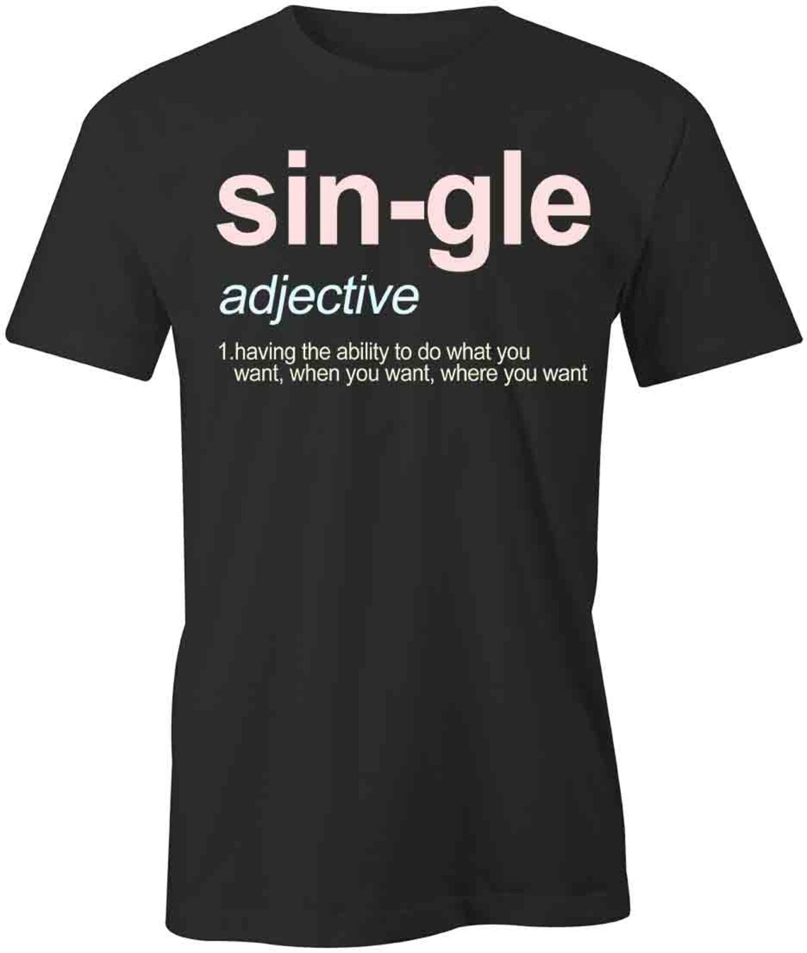 Single Definition Tshirt Black Singlesided Short Etsy