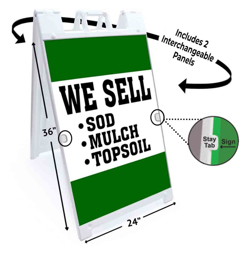 Non-Fabric Heavy-Duty Vinyl Single-Sided with Metal Grommets We Sell Sod Mulch Topsoil 13 oz Banner Non-Fabric Heavy-Duty Vinyl Single-Sided with Metal Grommets We Sell Sod Mulch Topsoil 13 oz Banner