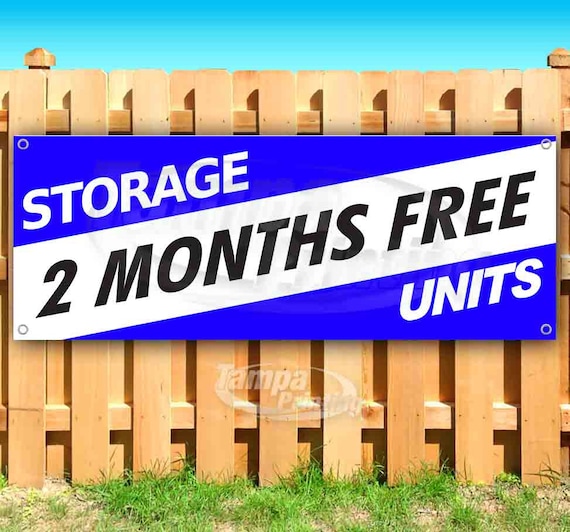 Storage Units 2 Months Free 13 Oz Heavy Duty Vinyl Banner Sign Etsy