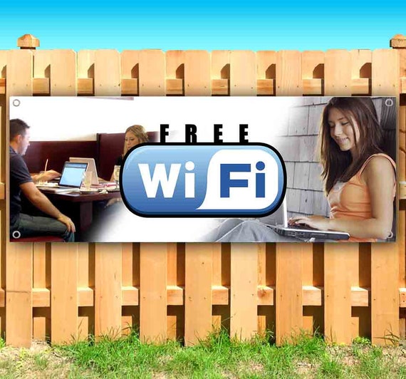New Store Flag, Advertising Free WiFi 13 oz Heavy Duty Vinyl Banner Sign with Metal Grommets Many Sizes Available New Store Flag, Advertising Free WiFi 13 oz Heavy Duty Vinyl Banner Sign with Metal Grommets Many Sizes Available