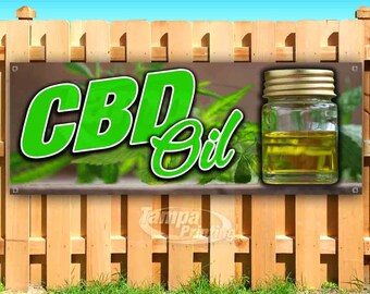 Store New CBD Oil 13 oz Heavy Duty Vinyl Banner Sign with Metal Grommets Flag, Advertising Many Sizes Available 