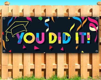You Did It Banner | Etsy