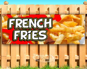 Fresh Cut French Fries metal sign 410mm x 300mm rh Fresh Cut French Fries metal sign 410mm x 300mm rh