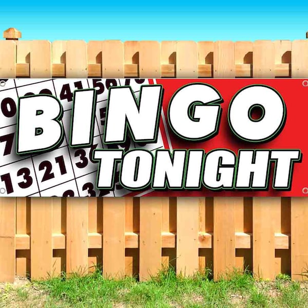 BINGO Tonight 13 oz Banner | Non-Fabric | Heavy-Duty Vinyl Single-Sided With Metal Grommets