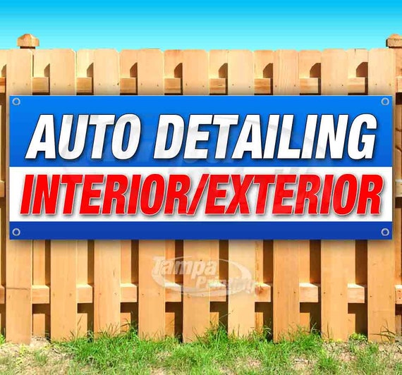store many sizes available new advertising Tampa Printing AUTO DETAILING 13 oz heavy duty vinyl banner sign with metal grommets flag, store many sizes available new advertising Tampa Printing AUTO DETAILING 13 oz heavy duty vinyl banner sign with metal grommets flag,