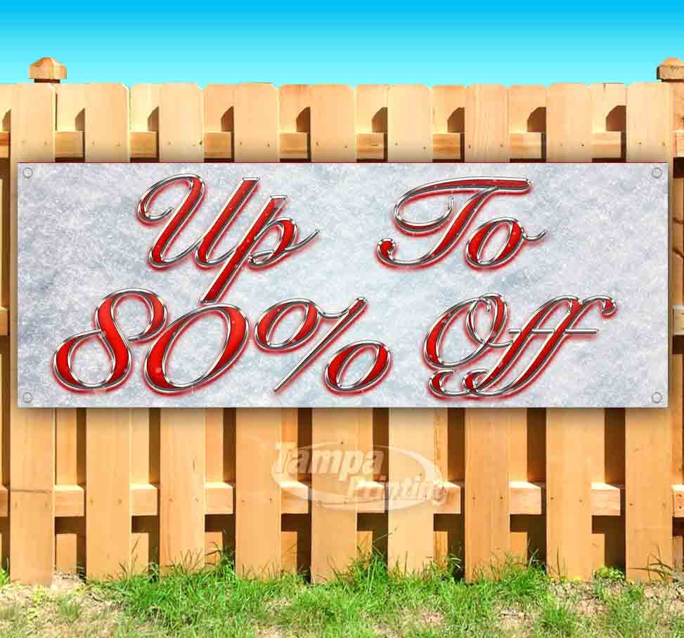 80% Off Sale 13 oz Heavy Duty Vinyl Banner Sign with Metal Grommets Many Sizes Available Flag, New Advertising Store 80% Off Sale 13 oz Heavy Duty Vinyl Banner Sign with Metal Grommets Many Sizes Available Flag, New Advertising Store