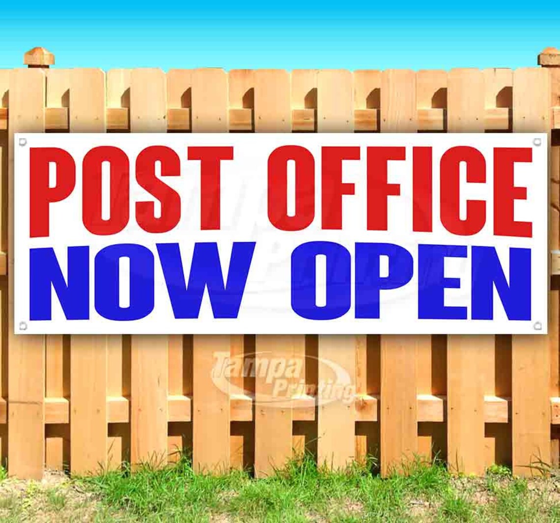 Post Office Now Open 13 oz heavy duty vinyl banner sign with Etsy