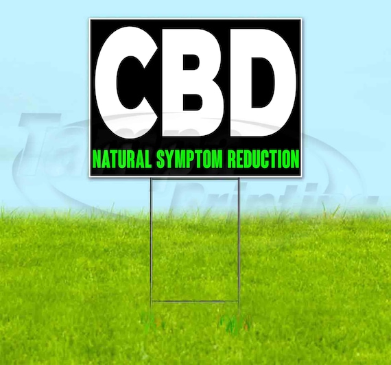 Advertising Many Sizes Available Store CBD Natural Symptom Reduction Extra Large 13 oz Heavy Duty Vinyl Banner Sign with Metal Grommets Flag, New