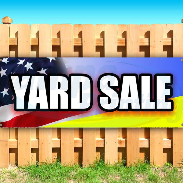 YARD SALE  13 oz heavy duty vinyl banner sign with metal grommets, new, store, advertising, flag, (many sizes available)