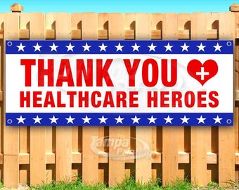 Heroes Work Here Banner Sign 13 oz Heavy Duty Waterproof Heroes Work Here Vinyl Banner with Metal Grommets C 18 x 48 Heroes Work Here Banner Sign 13 oz Heavy Duty Waterproof Heroes Work Here Vinyl Banner with Metal Grommets C 18 x 48