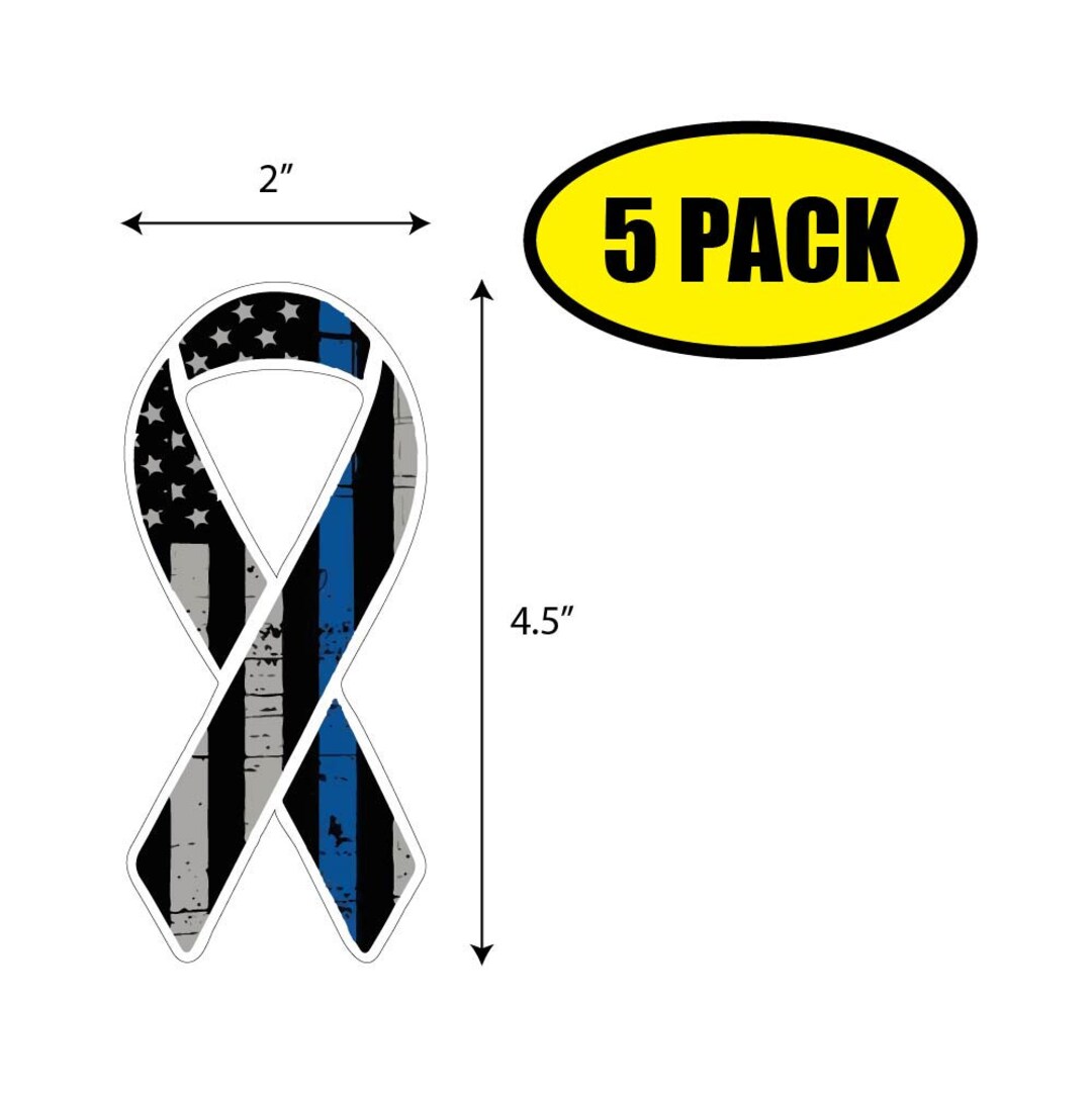 Support Police Window Sticker Support Police Ribbon Vinyl Sticker Decal 4.5 X - Etsy