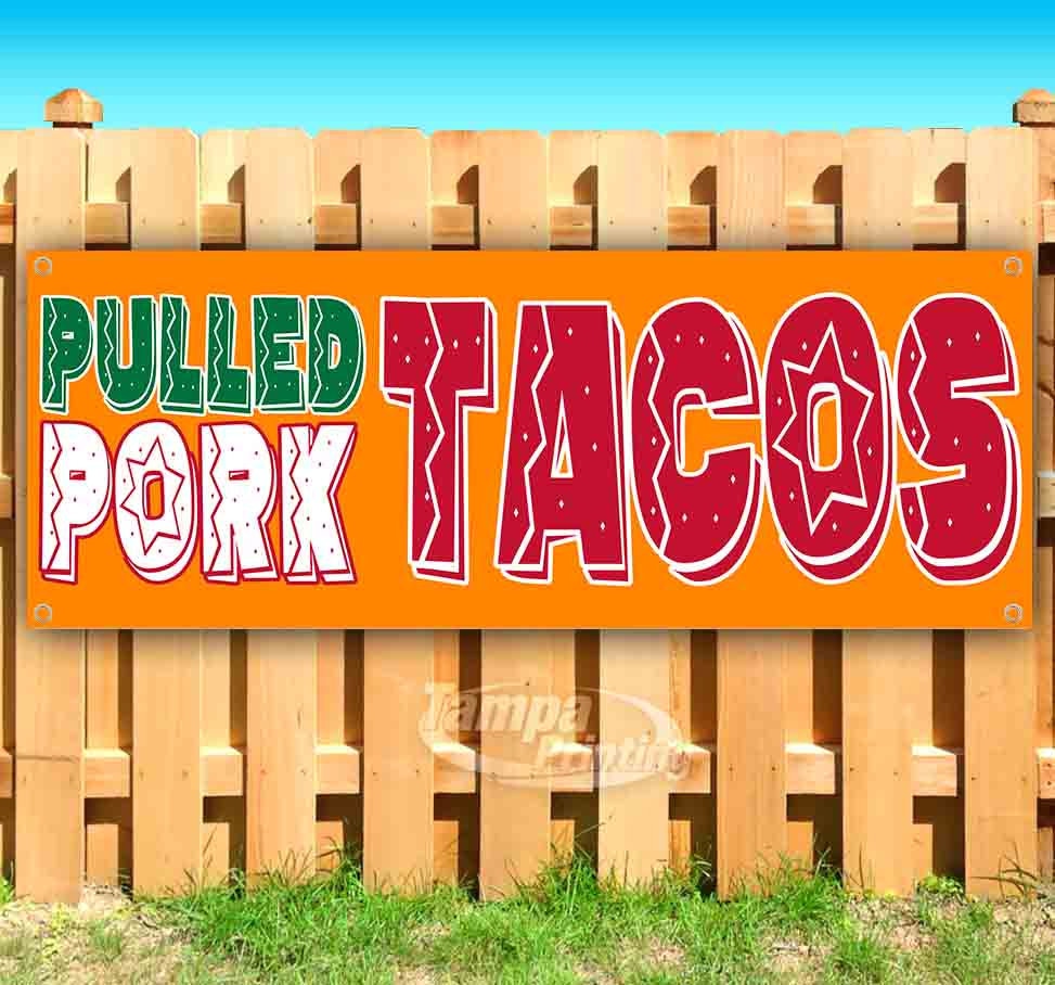 Store Many Sizes Available Flag, Advertising Pulled Pork 13 oz Heavy Duty Vinyl Banner Sign with Metal Grommets New Store Many Sizes Available Flag, Advertising Pulled Pork 13 oz Heavy Duty Vinyl Banner Sign with Metal Grommets New