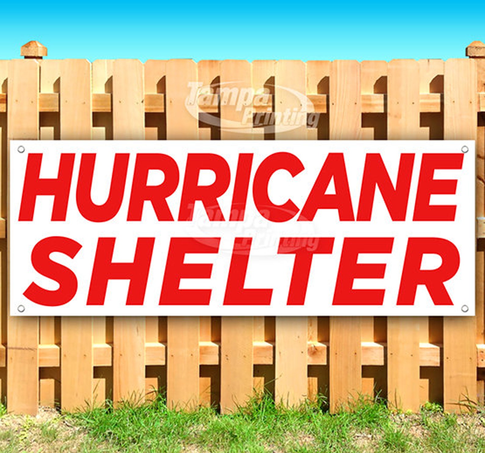 HURRICANE SHELTER 13 oz heavy duty vinyl banner sign with Etsy