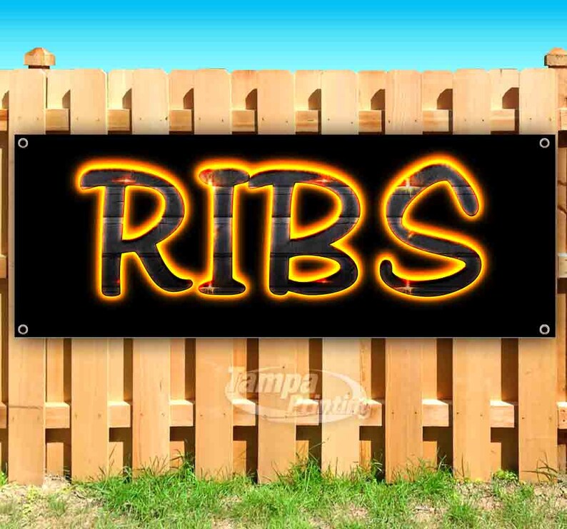 Ribs 13 oz Banner Heavy-Duty Vinyl Single-Sided with Metal Grommets Ribs 13 oz Banner Heavy-Duty Vinyl Single-Sided with Metal Grommets