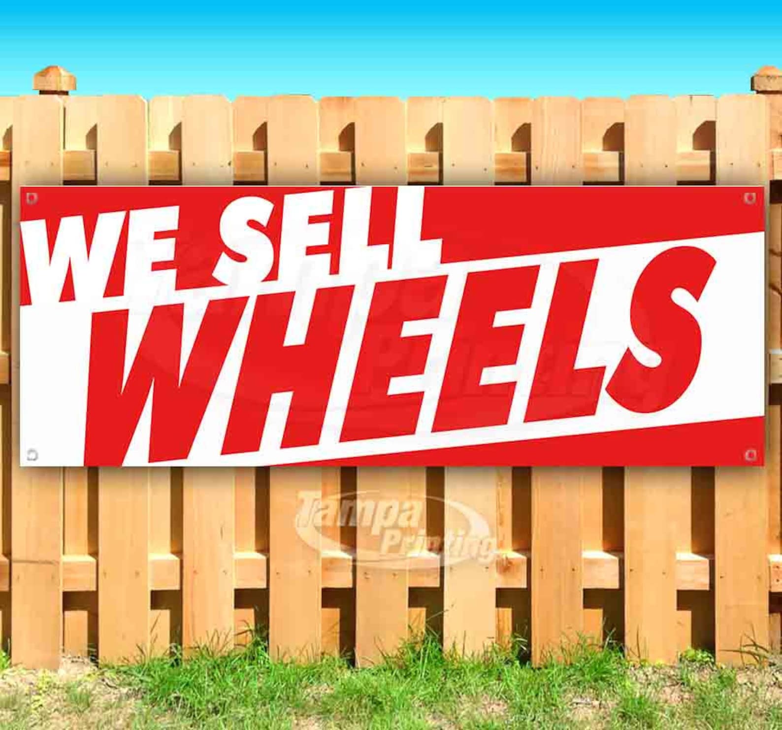 WE SELL WHEELS 13 oz heavy duty vinyl banner sign with metal Etsy