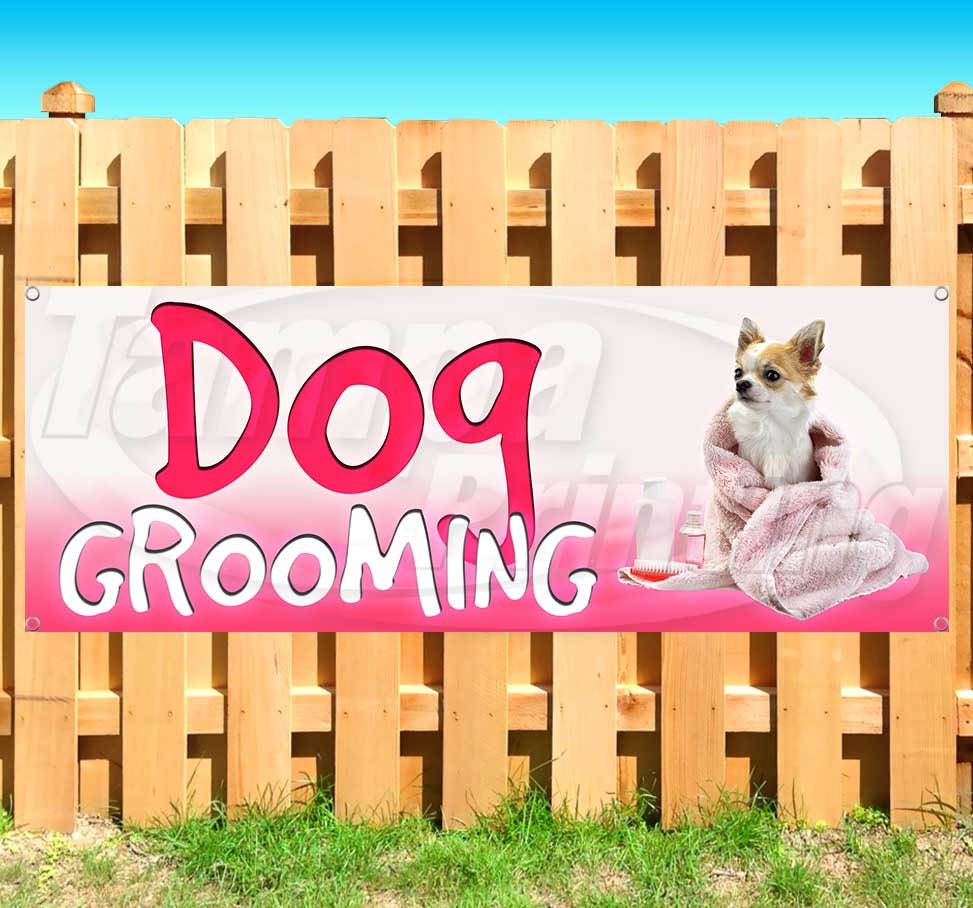New Many Sizes Available Pet Grooming 13 oz Heavy Duty Vinyl Banner Sign with Metal Grommets Flag, Advertising Store New Many Sizes Available Pet Grooming 13 oz Heavy Duty Vinyl Banner Sign with Metal Grommets Flag, Advertising Store