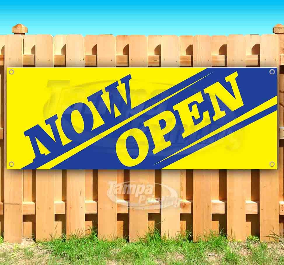 New Many Sizes Available Flag, Store Advertising Now Open 13 oz Heavy Duty Vinyl Banner Sign with Metal Grommets New Many Sizes Available Flag, Store Advertising Now Open 13 oz Heavy Duty Vinyl Banner Sign with Metal Grommets