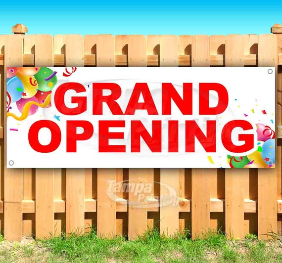 13 oz Banner Grand Re-Opening Coming Soon Heavy-Duty Vinyl Single-Sided with Metal Grommets Non-Fabric 13 oz Banner Grand Re-Opening Coming Soon Heavy-Duty Vinyl Single-Sided with Metal Grommets Non-Fabric